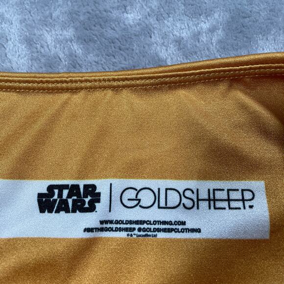 GoldSheep Leggings Bra Set Gold Large Grogu Mandalorian Sporty Athleisure Gym - Picture 10 of 14